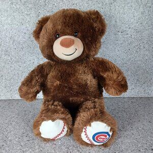 Build A Bear MLB Chicago Cubs Baseball Brown Teddy Bear Stuffed Animal Toy
